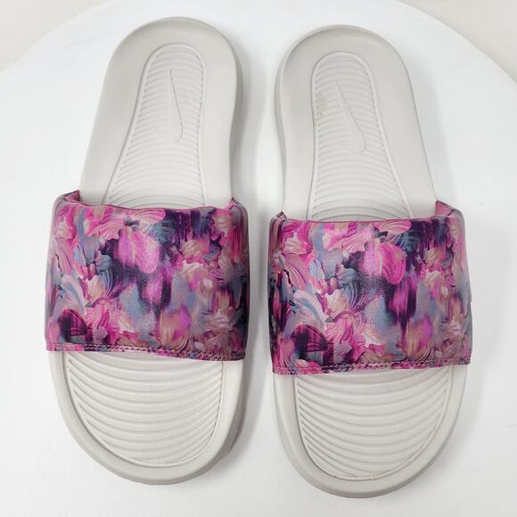 Nike Victori One Slide Sandal Women 11 Pink Cosmic Fuchsia/Light Bone DZ6249-600 - Picture 3 of 13